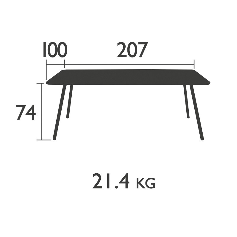 Luxembourg Garden Table 207x100x74cm