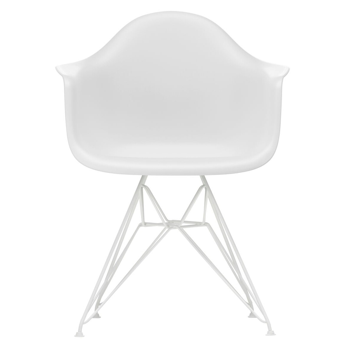 Eames Plastic Armchair DAR RE White Base