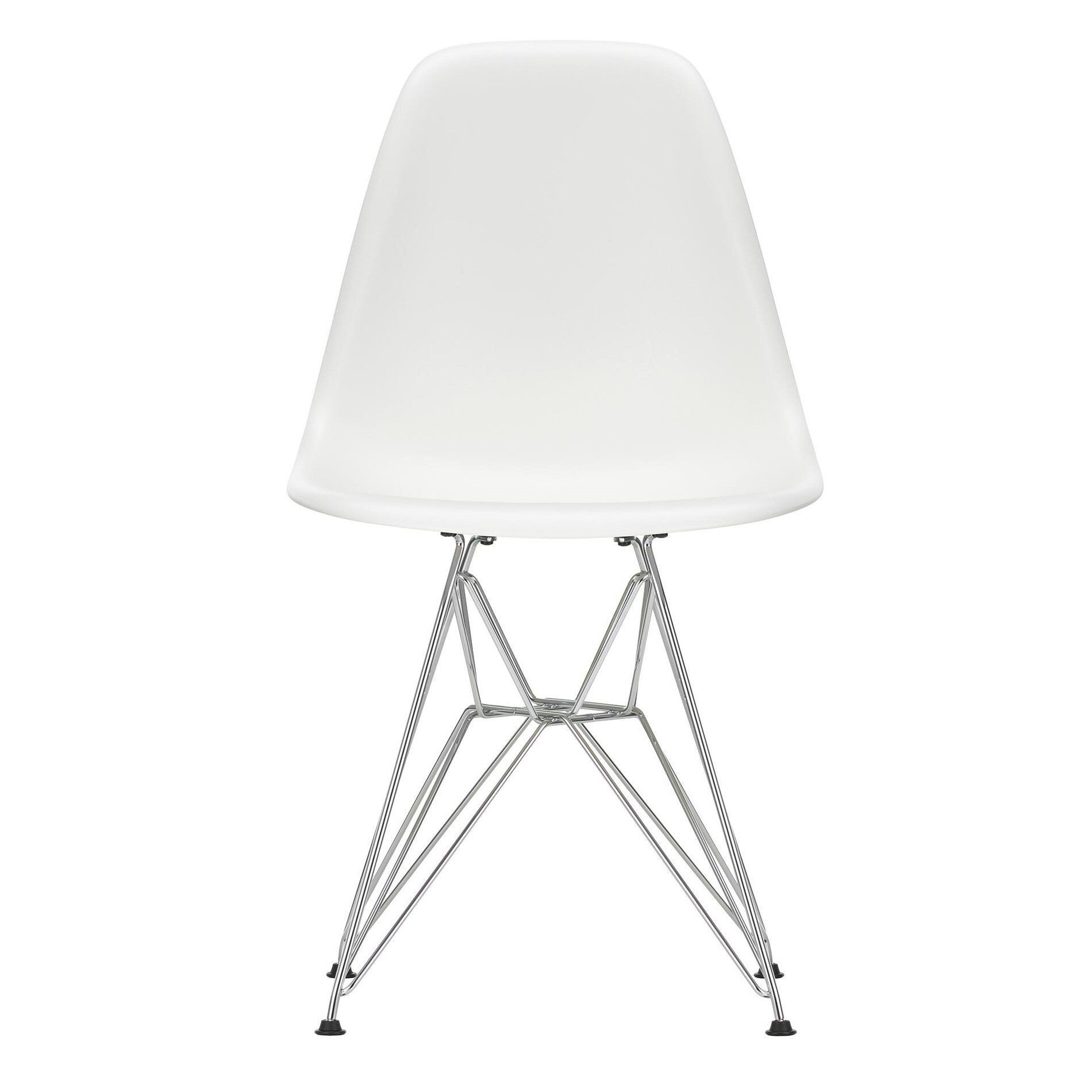 Eames Plastic Side Chair DSR Chromed Base