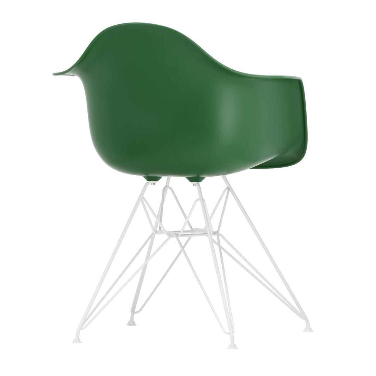 Eames Plastic Armchair DAR RE White Base