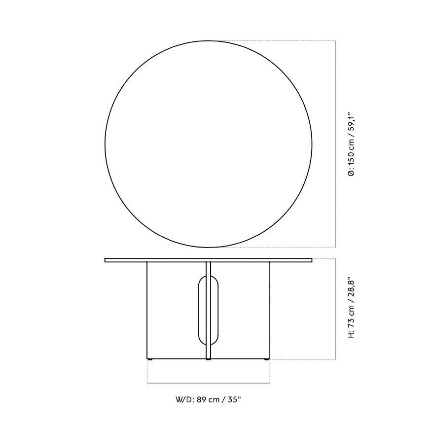 Androgyne Dining Table Ø 150cm
