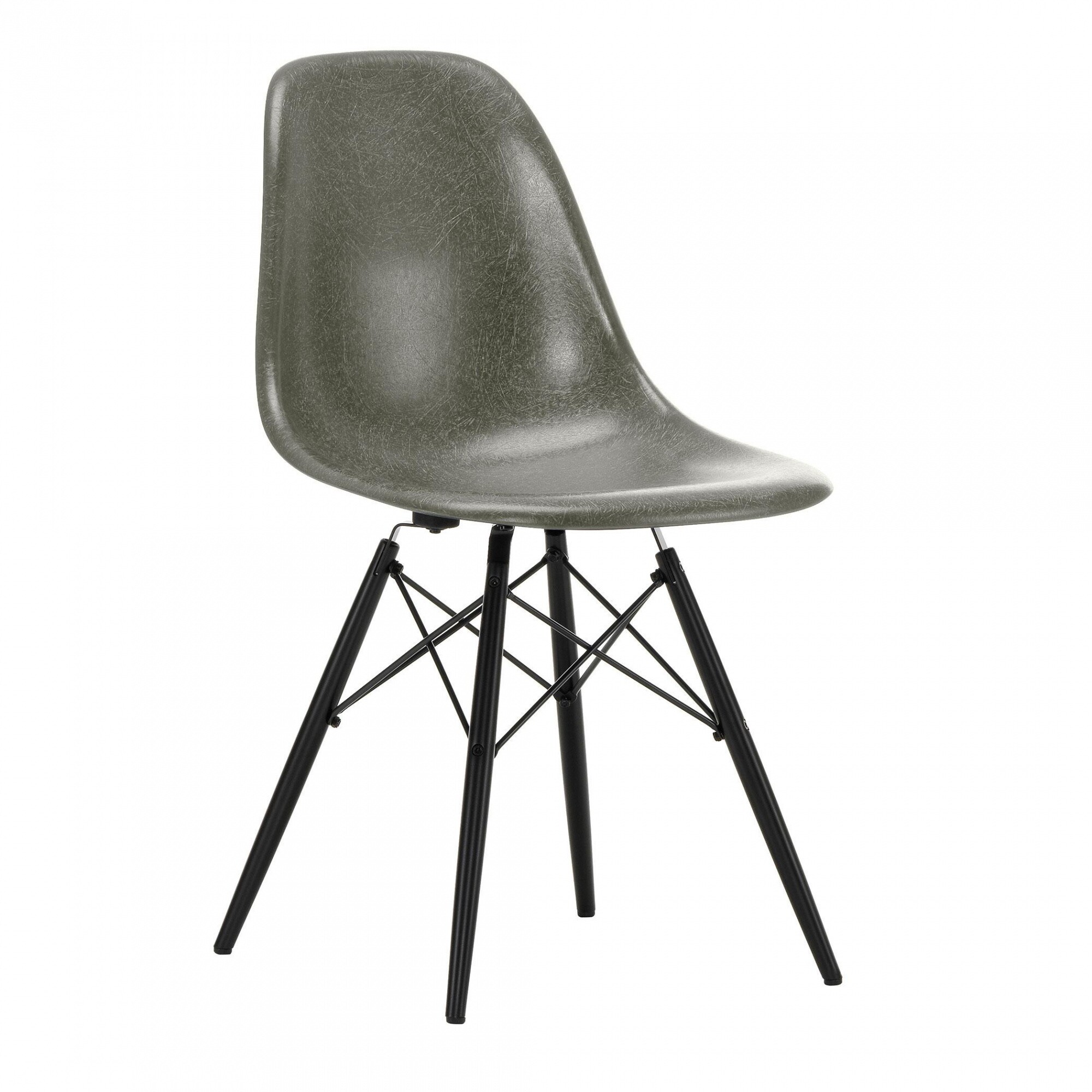 Eames Fiberglass Side Chair DSW Black Maple