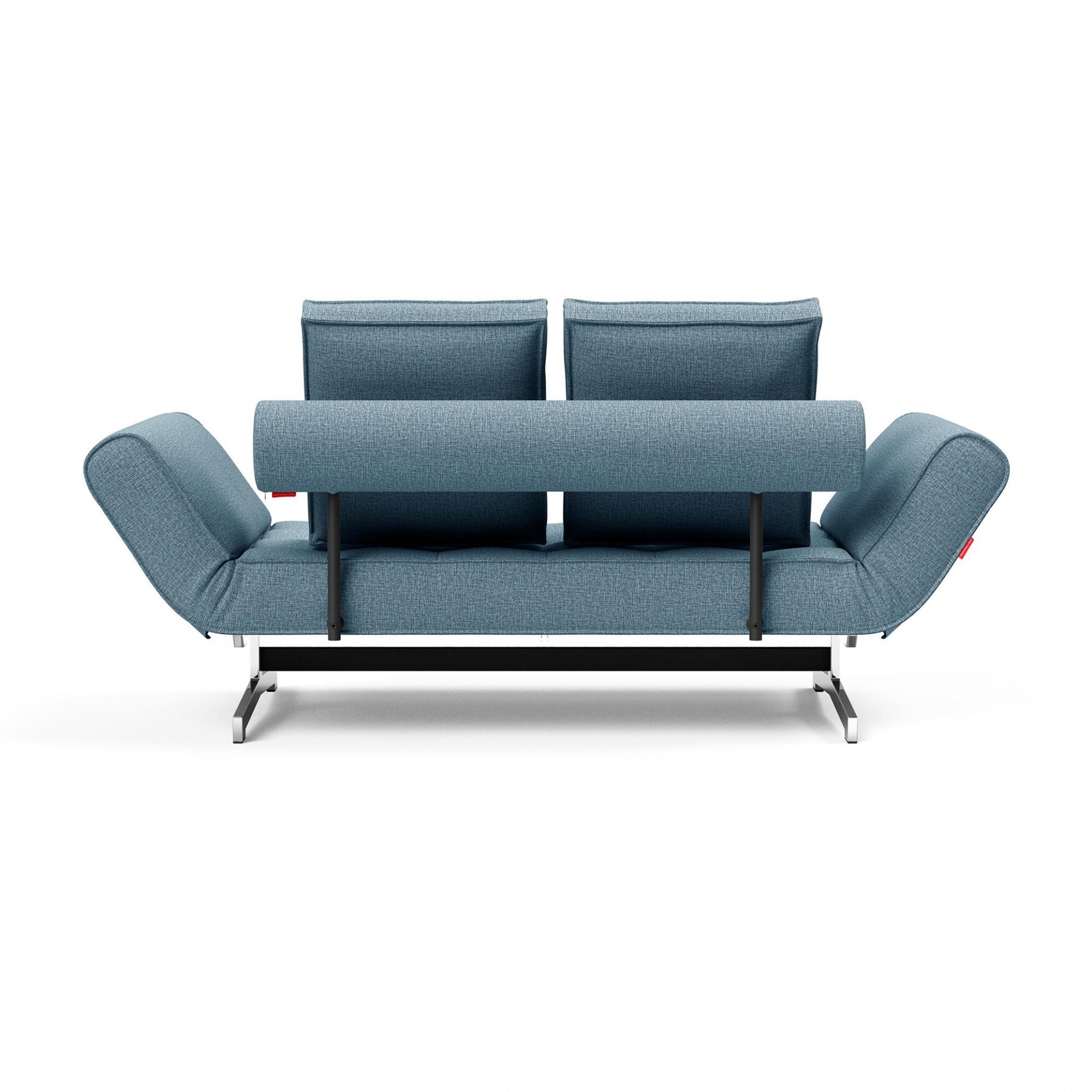 Ghia Sofa Bed Fabric Legs Chromed Steel 210x93cm