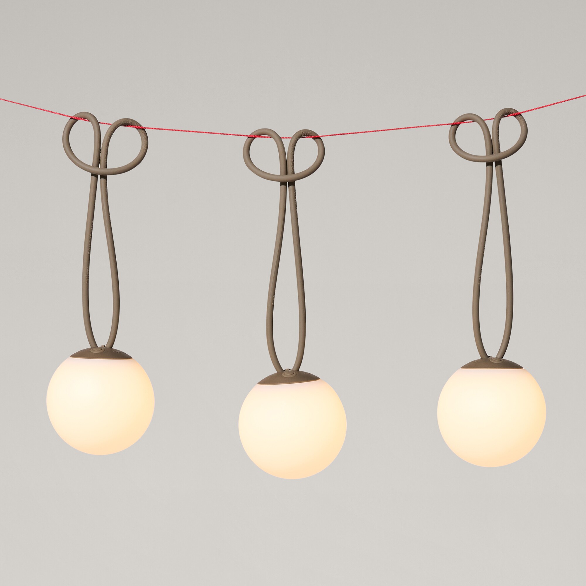 Bolleke Mini LED Hanging Lamp with Battery Set of 3