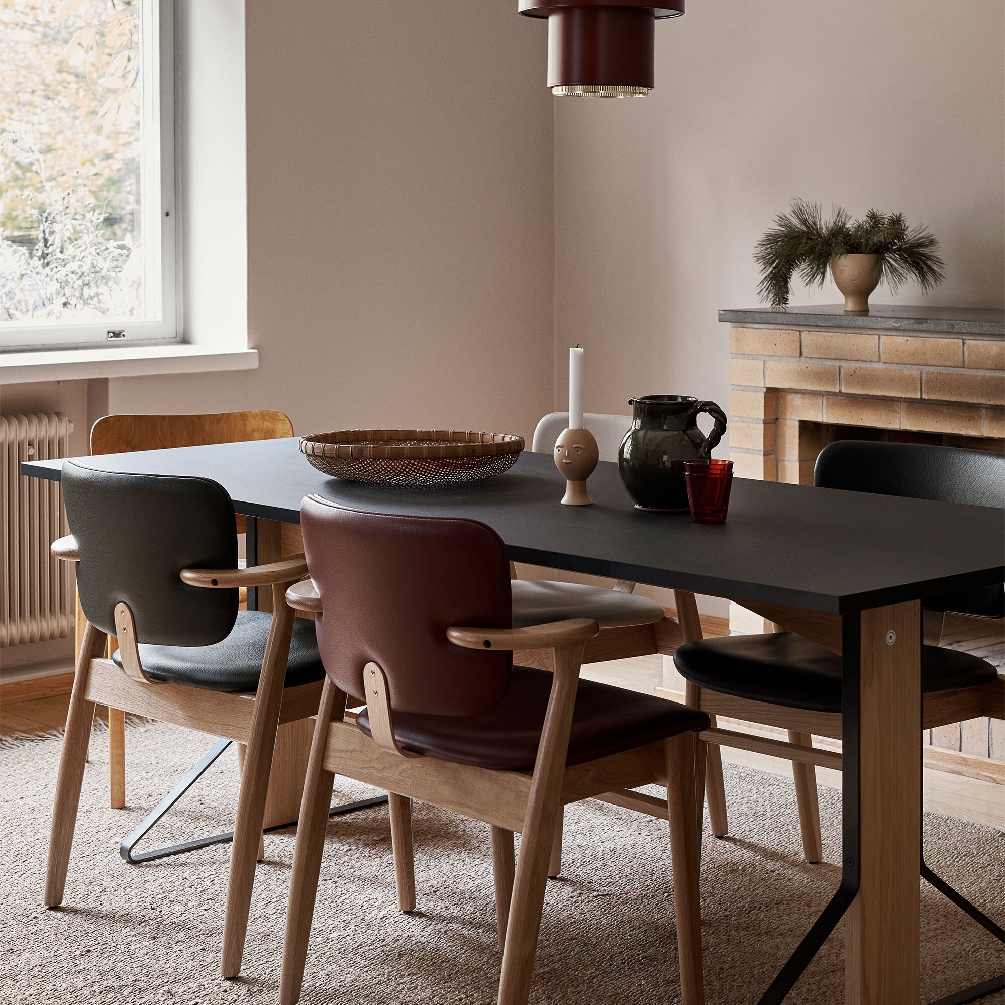 Kaari REB012 Table Clear Lacquered Oak 160x80cm