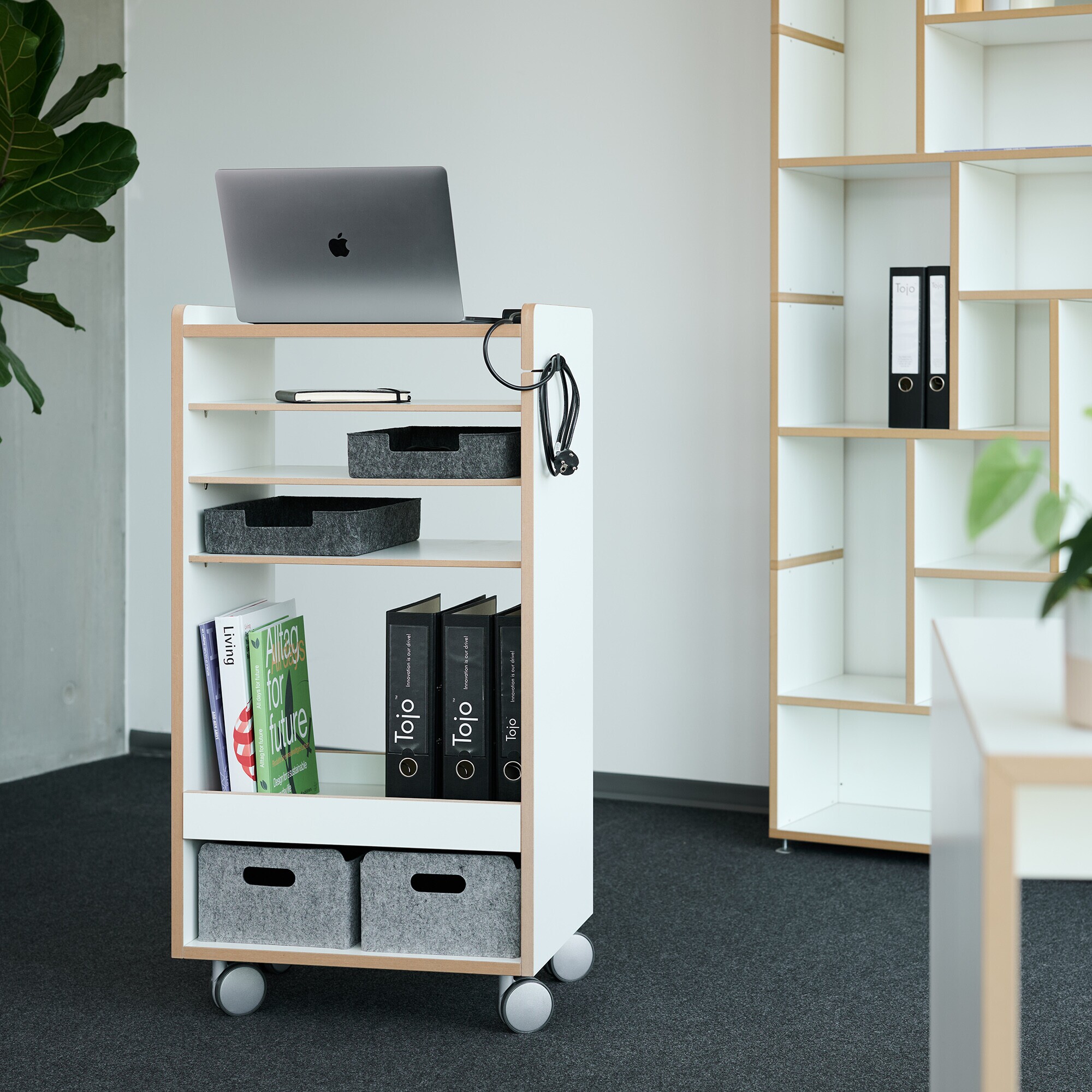 Fahrbar Mobile Trolley with Compartments Triple