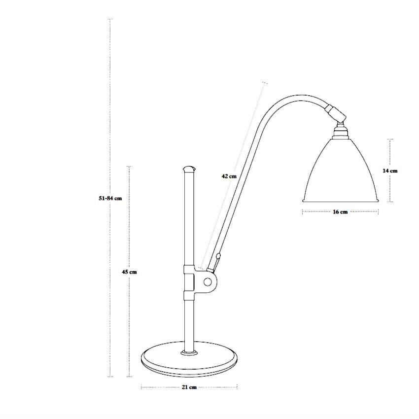 Bestlite BL1 Table Lamp Frame Black Brass
