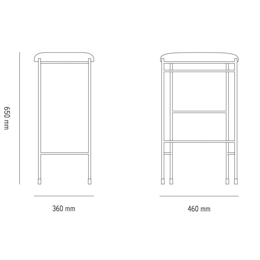 Covent Bar Stool Fabric 65cm