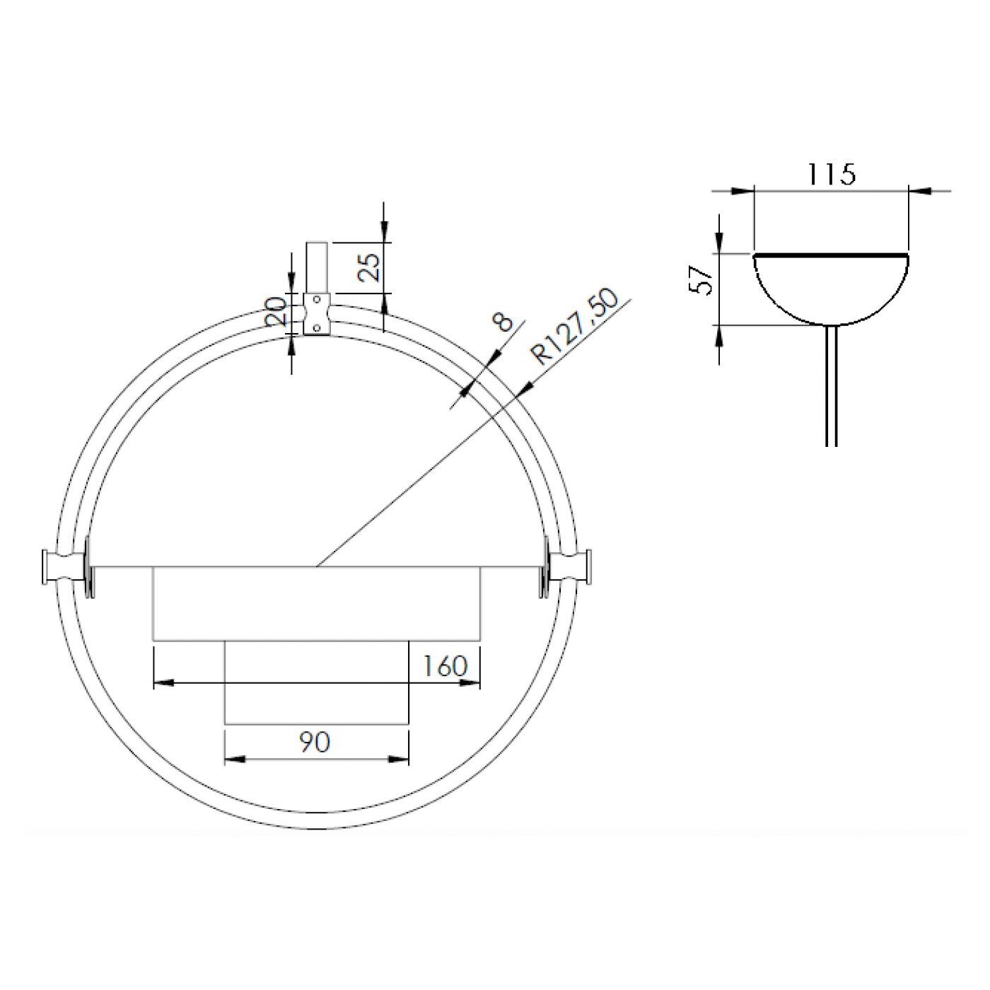 Multi-Lite Suspension Lamp Ø25.5cm Frame Chrome