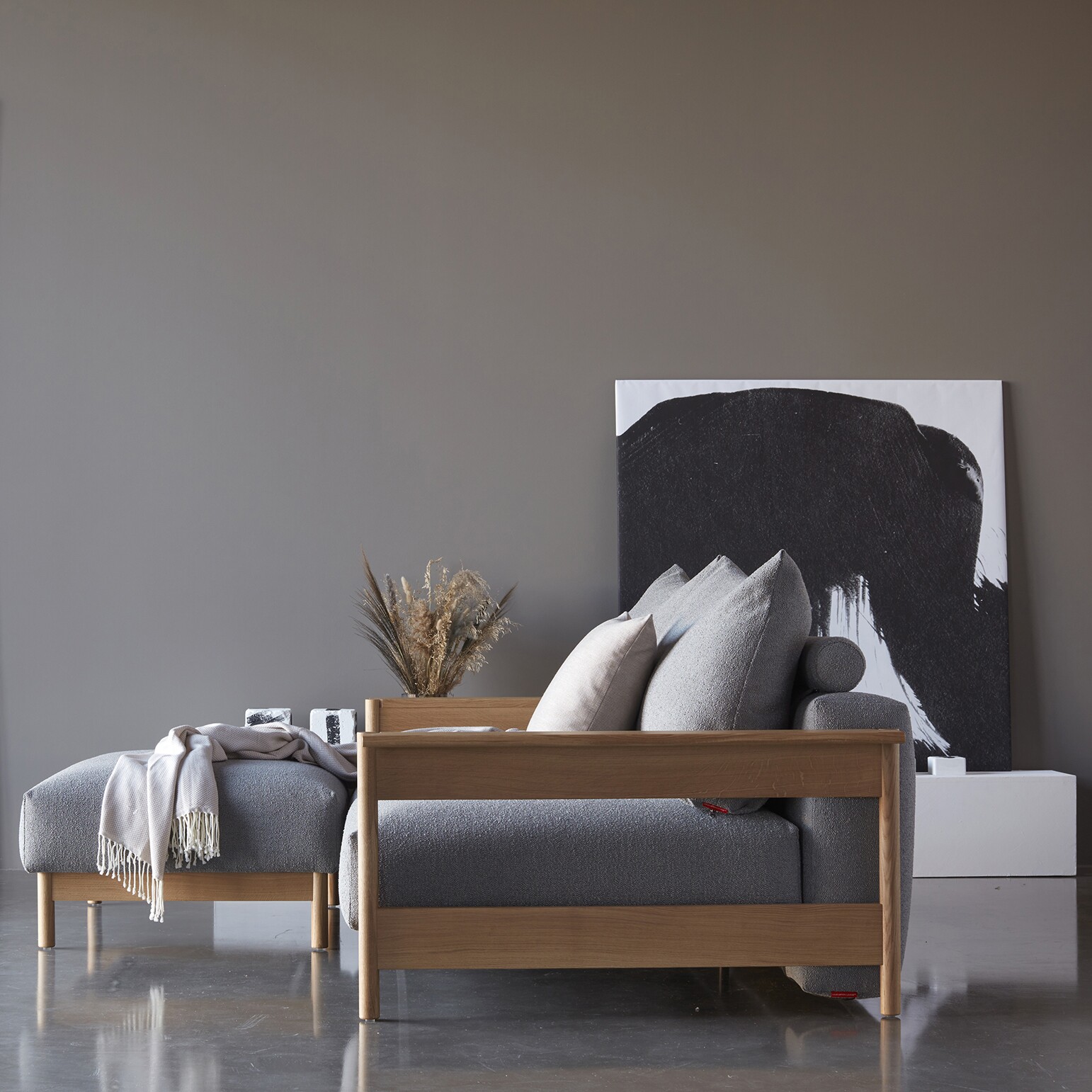 Malloy Wood Sofa Bed 230x118cm