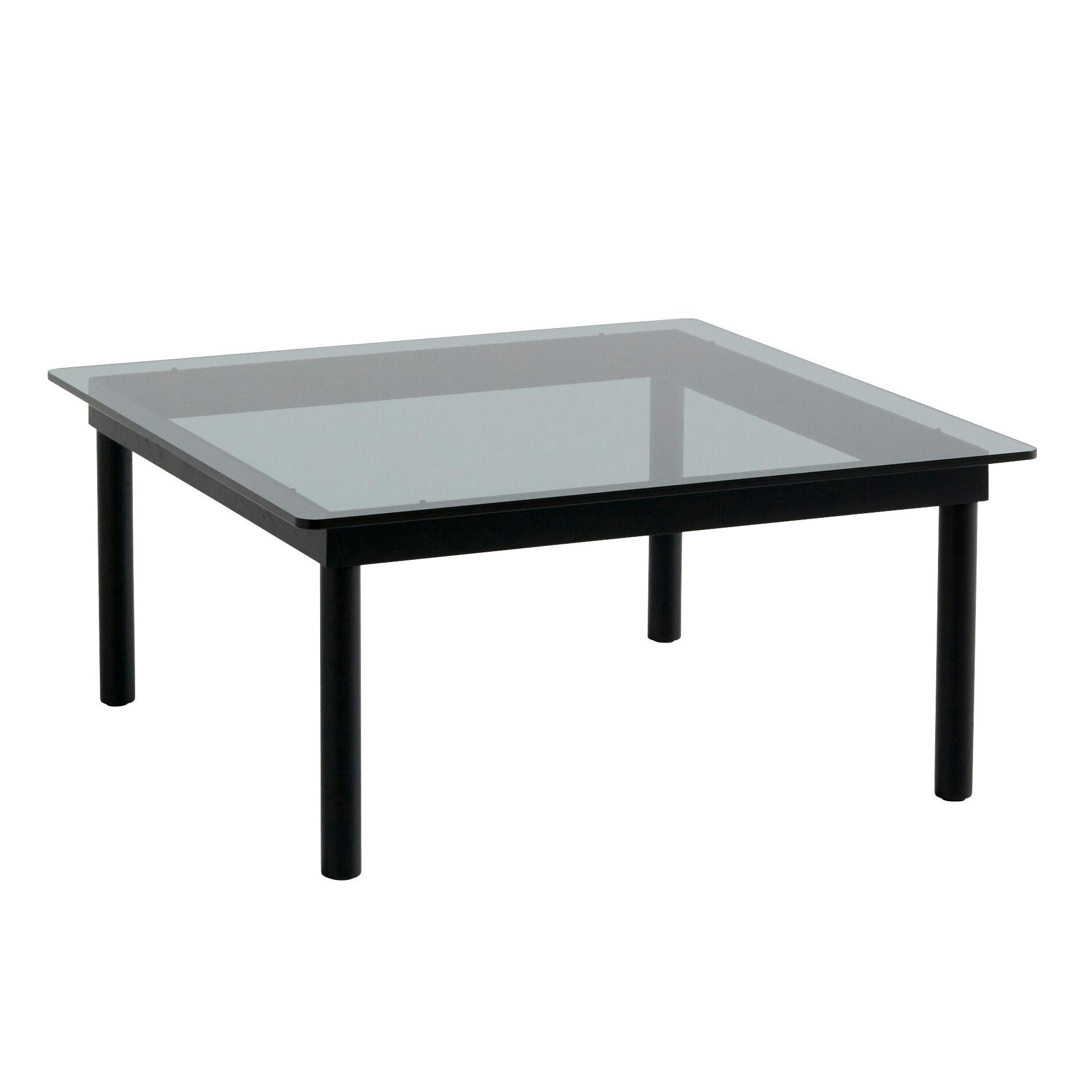 Kofi Coffee Table Black Lacquered Oak Base 80x80cm