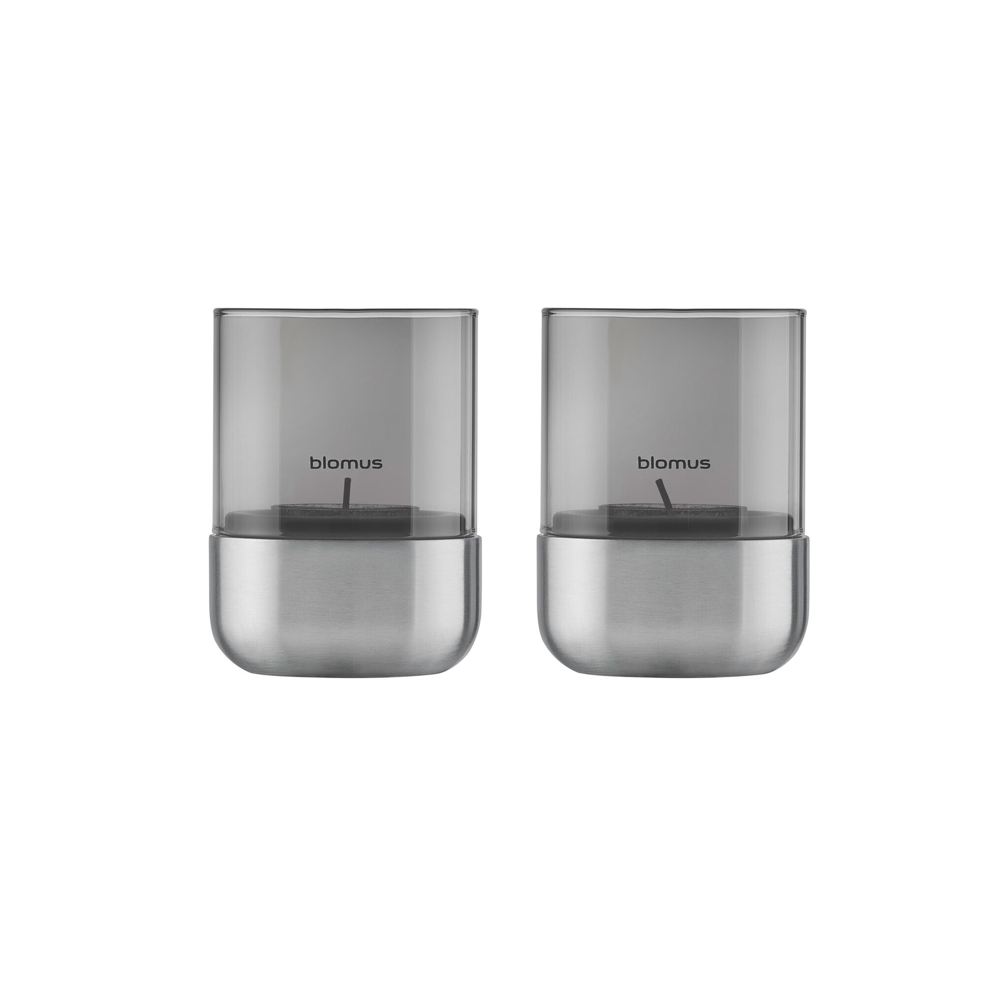 Calma Hurricane Lamp Stainless Steel Set of 2