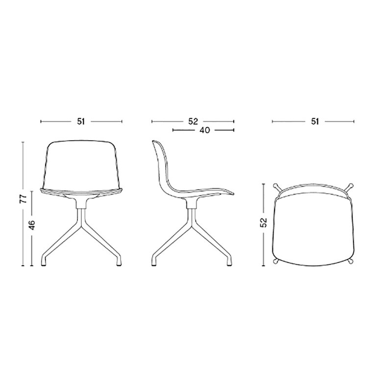 About a Chair AAC 11 Swivel Chair Upholstered