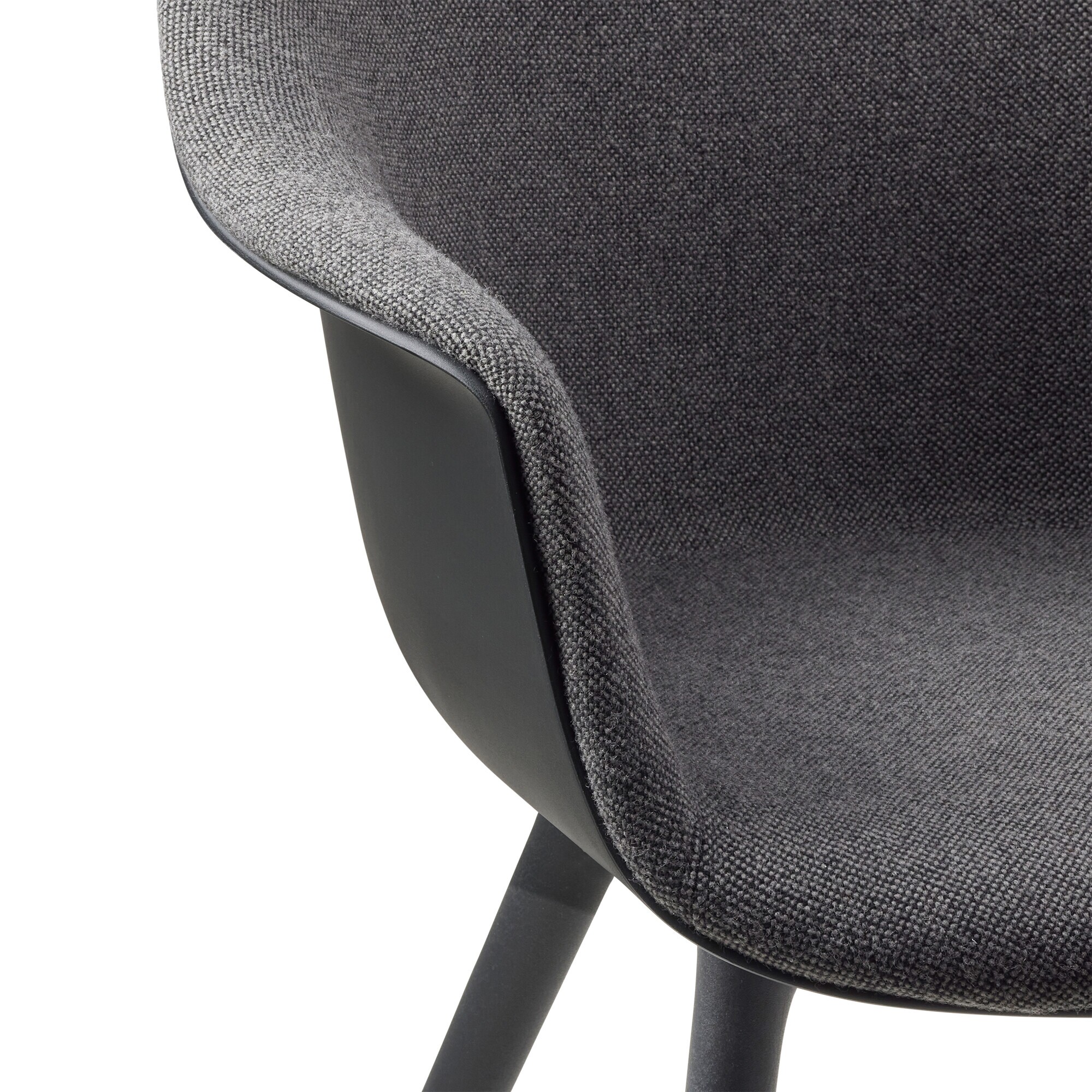 Bat Dining Chair Front Upholstered Base Plastic