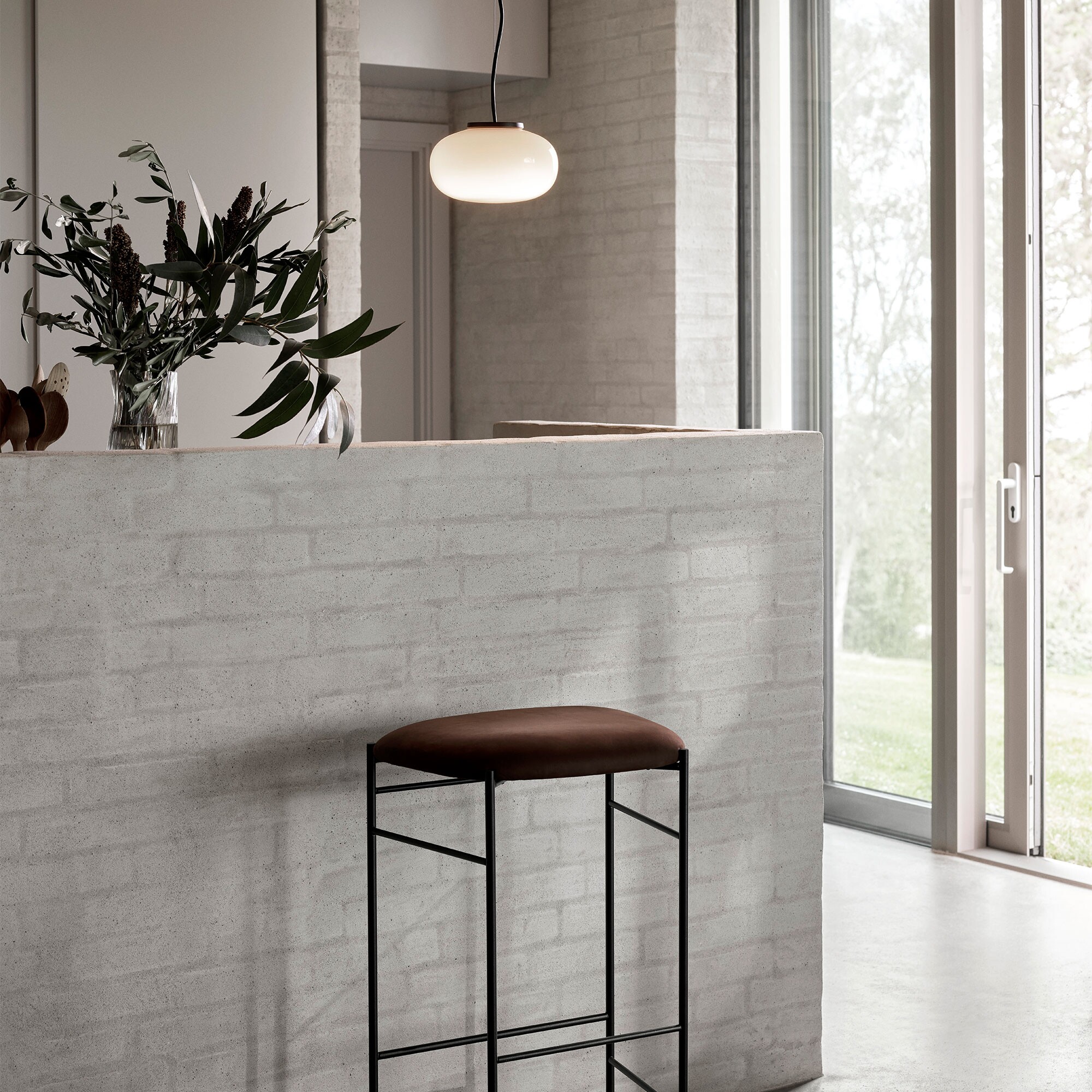 Covent Bar Stool Leather 75cm