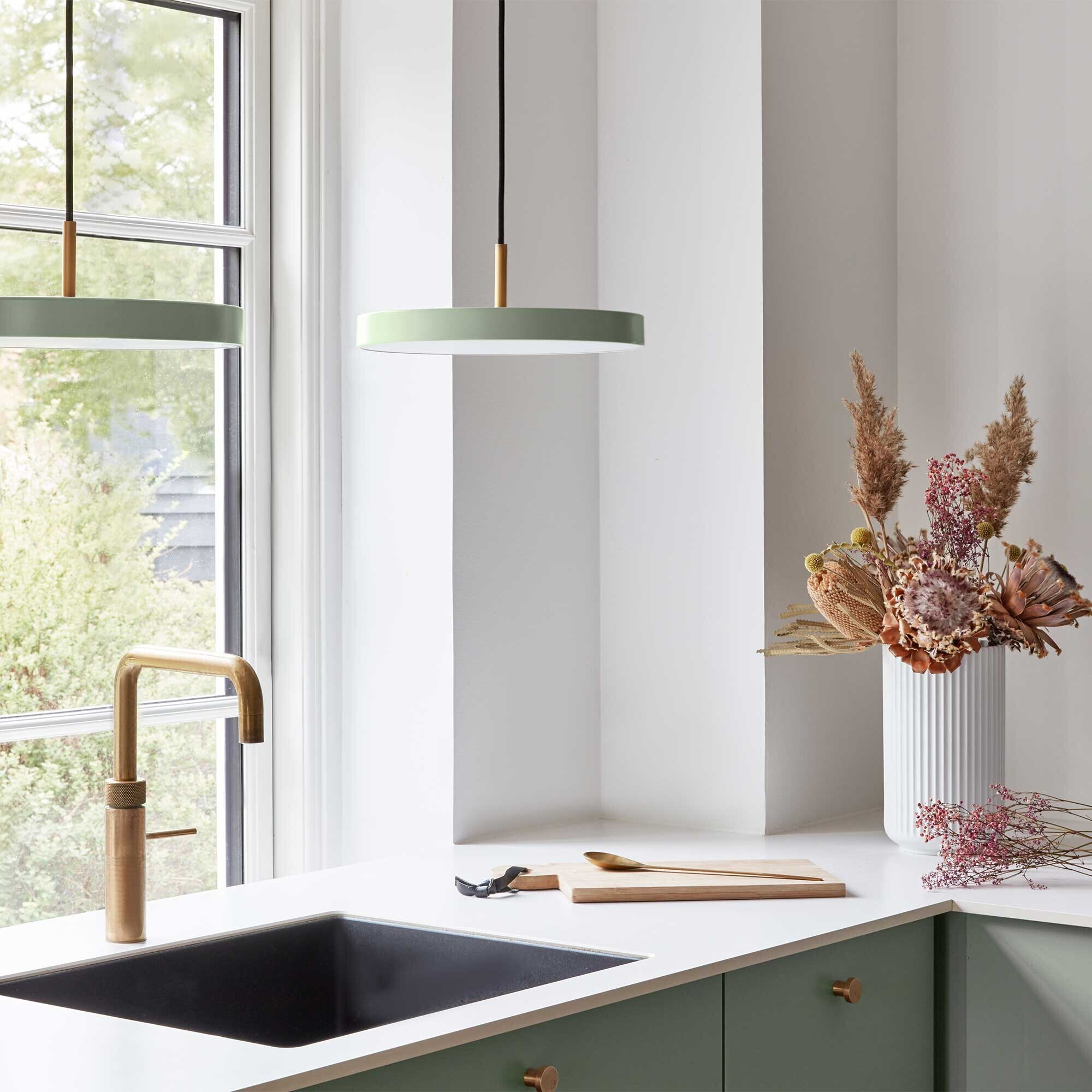 Asteria Mini LED Suspension Lamp Brass