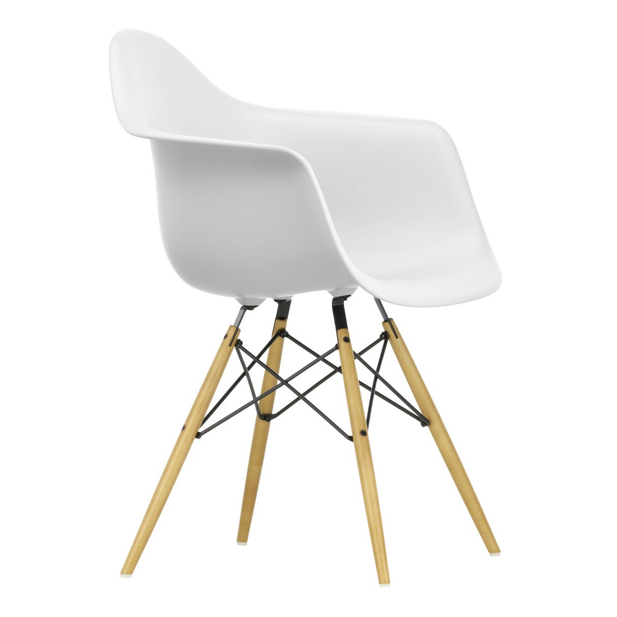 Eames Plastic Armchair DAW RE Golden Maple Base