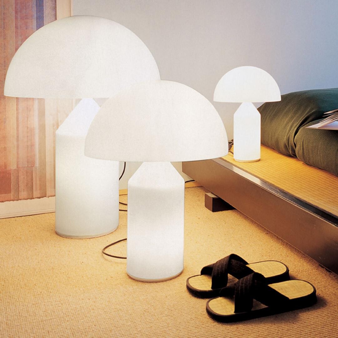 Atollo Table Lamp Glass White