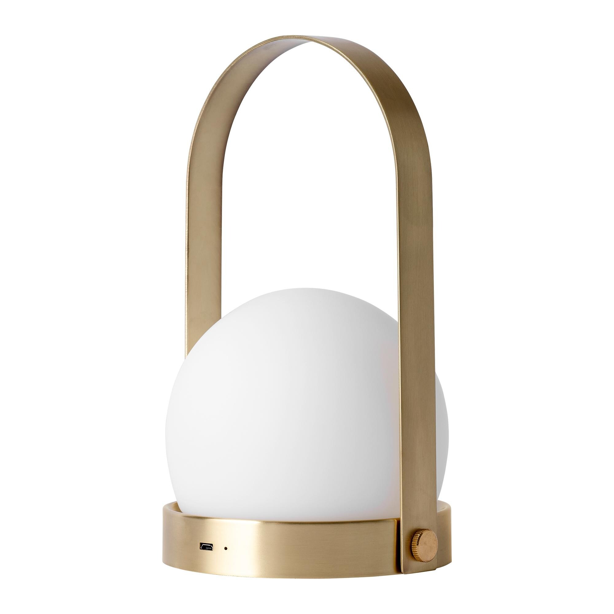 Carrie Portable LED Lamp with Battery Brass