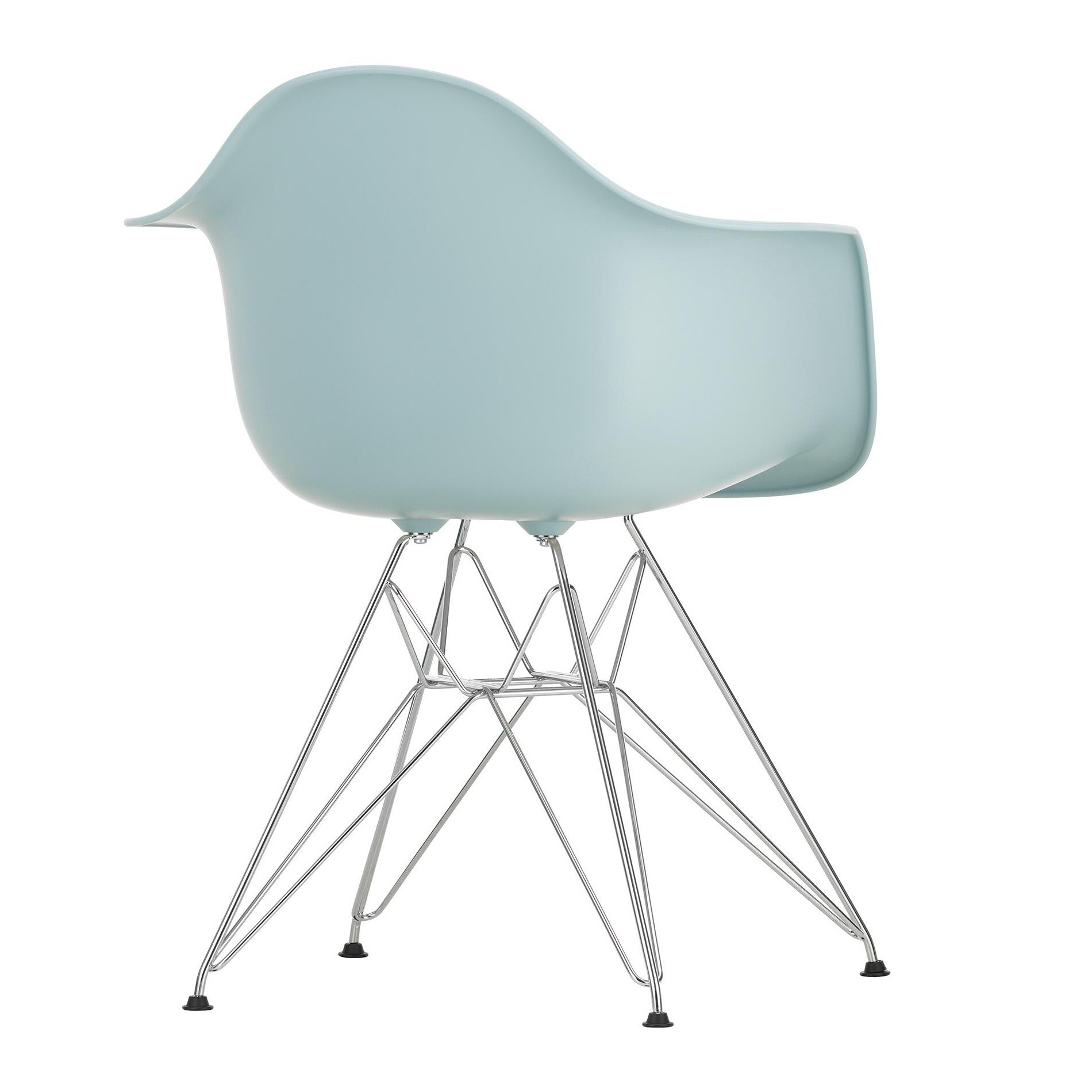 Eames Plastic Armchair DAR RE Chromed Base
