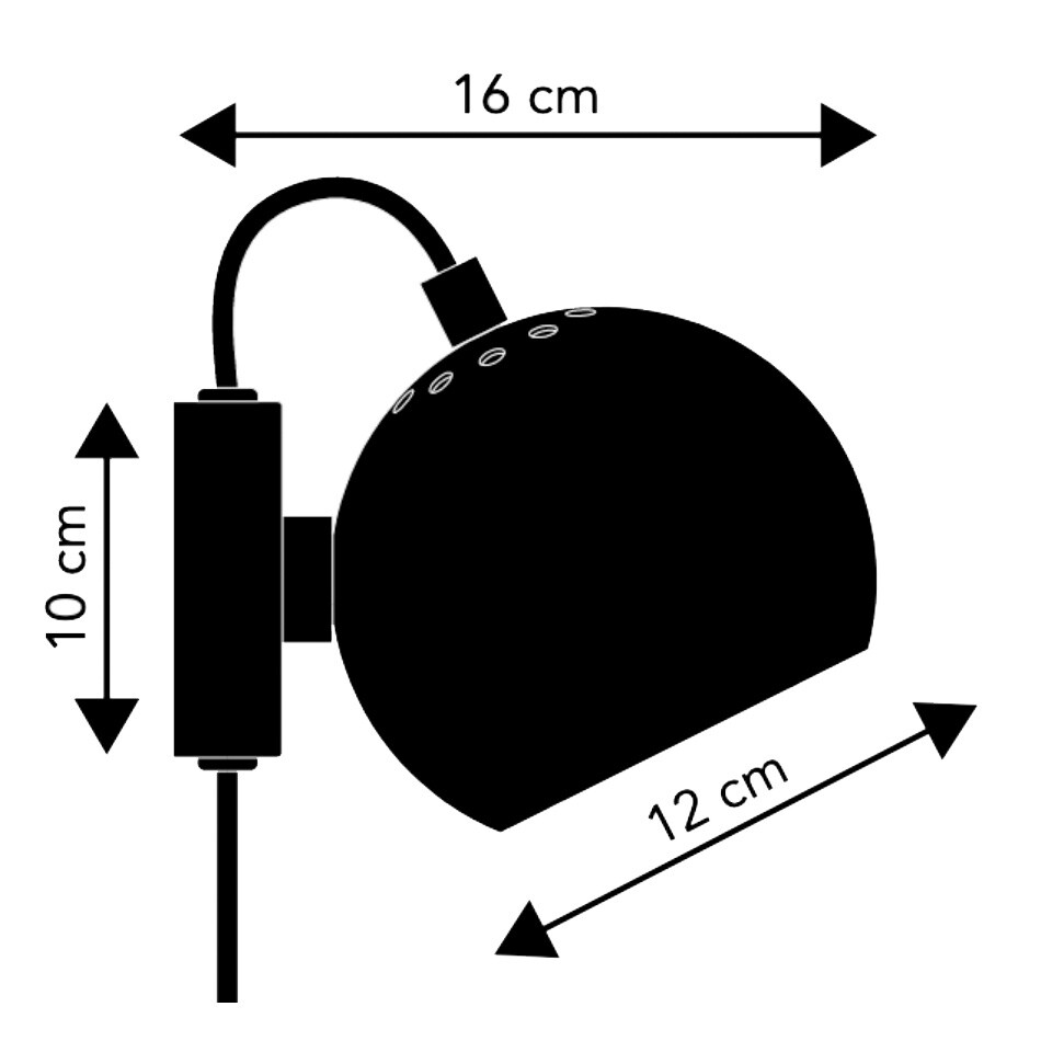 Ball Magnet Wall Lamp Metallic