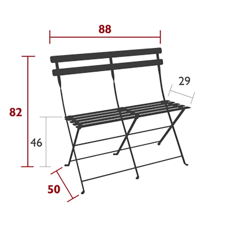 Bistro 2-Seater Folding Bench