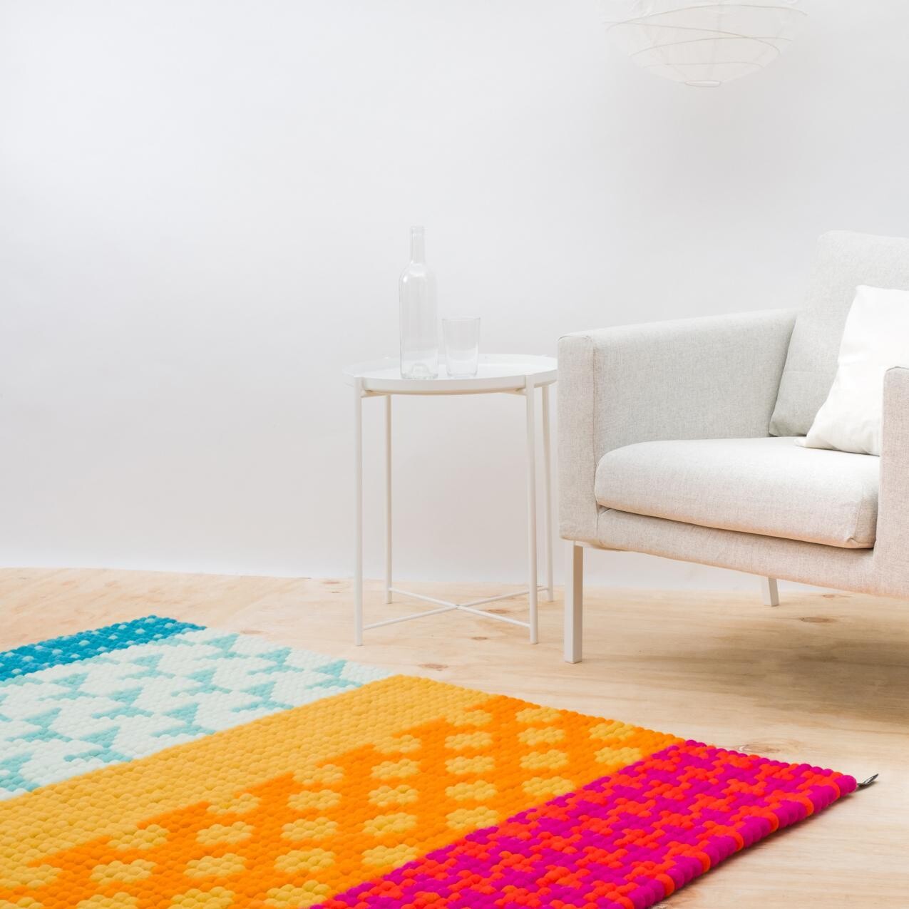 Kerala Felt Ball Rug rectangular