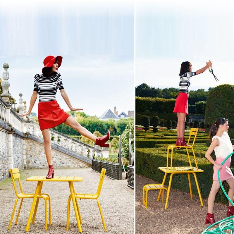 Luxembourg Garden Table with 4 Feet 80x80x74cm