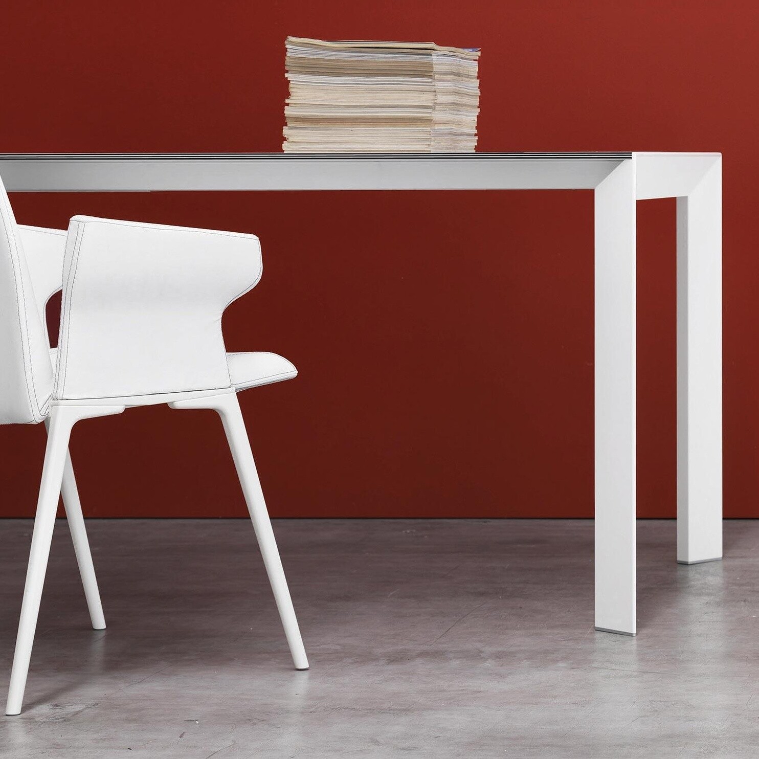 Nori Pure White Dining Table Extendable