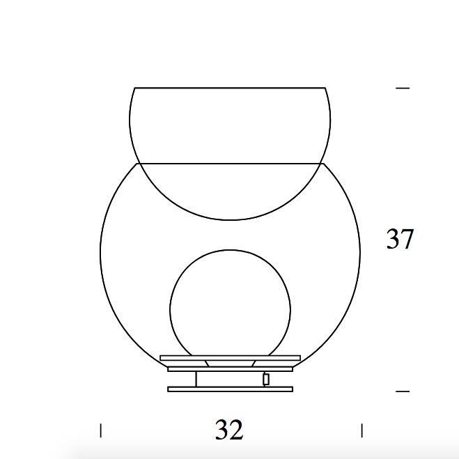 Giova Table Lamp with Flower Vase