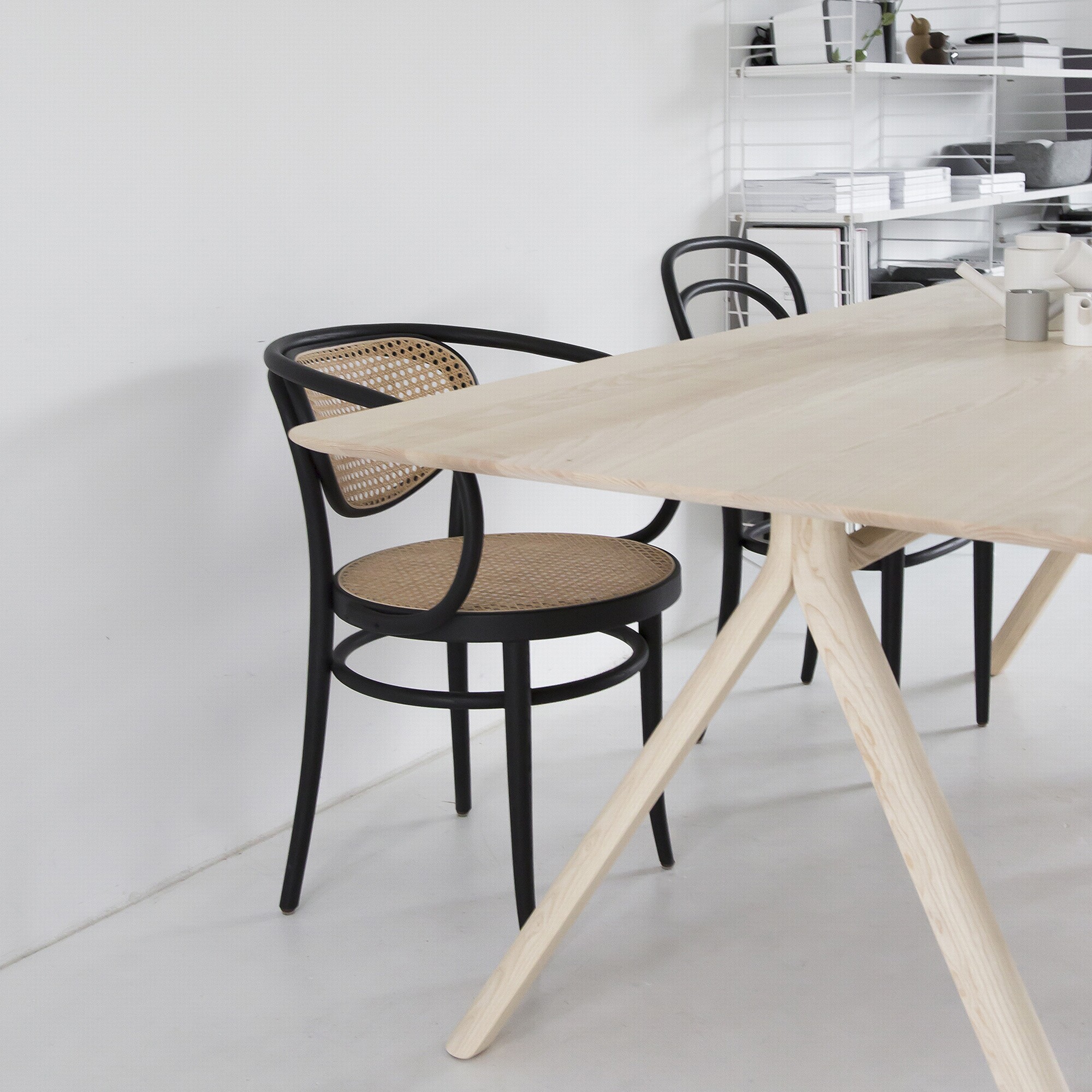 210 R Armchair with Wickerwork