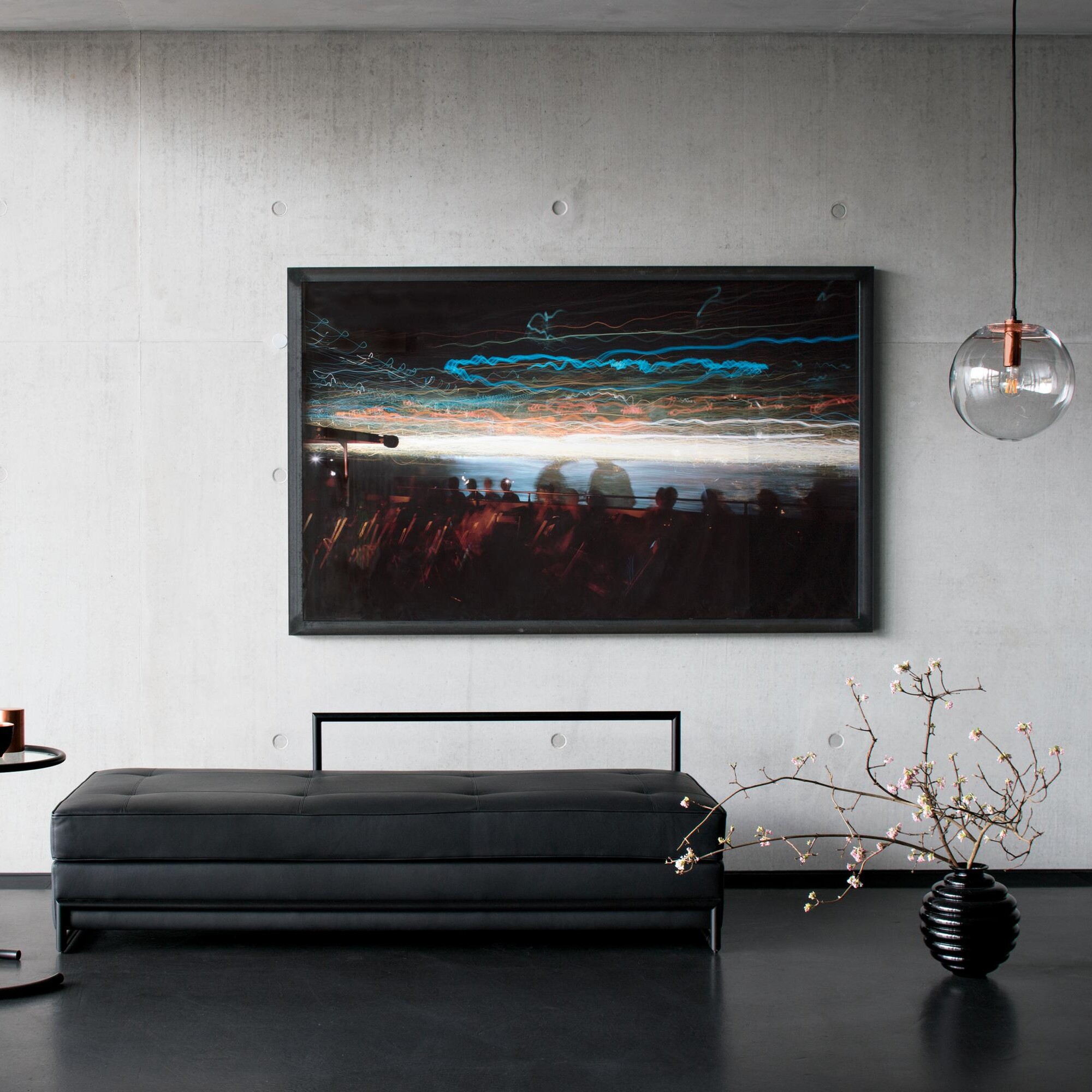 Day Bed Grand Black Version Lounge Leather