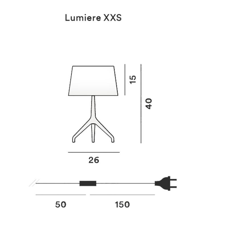 Lumiere XXS Table Lamp Black Chrome Base