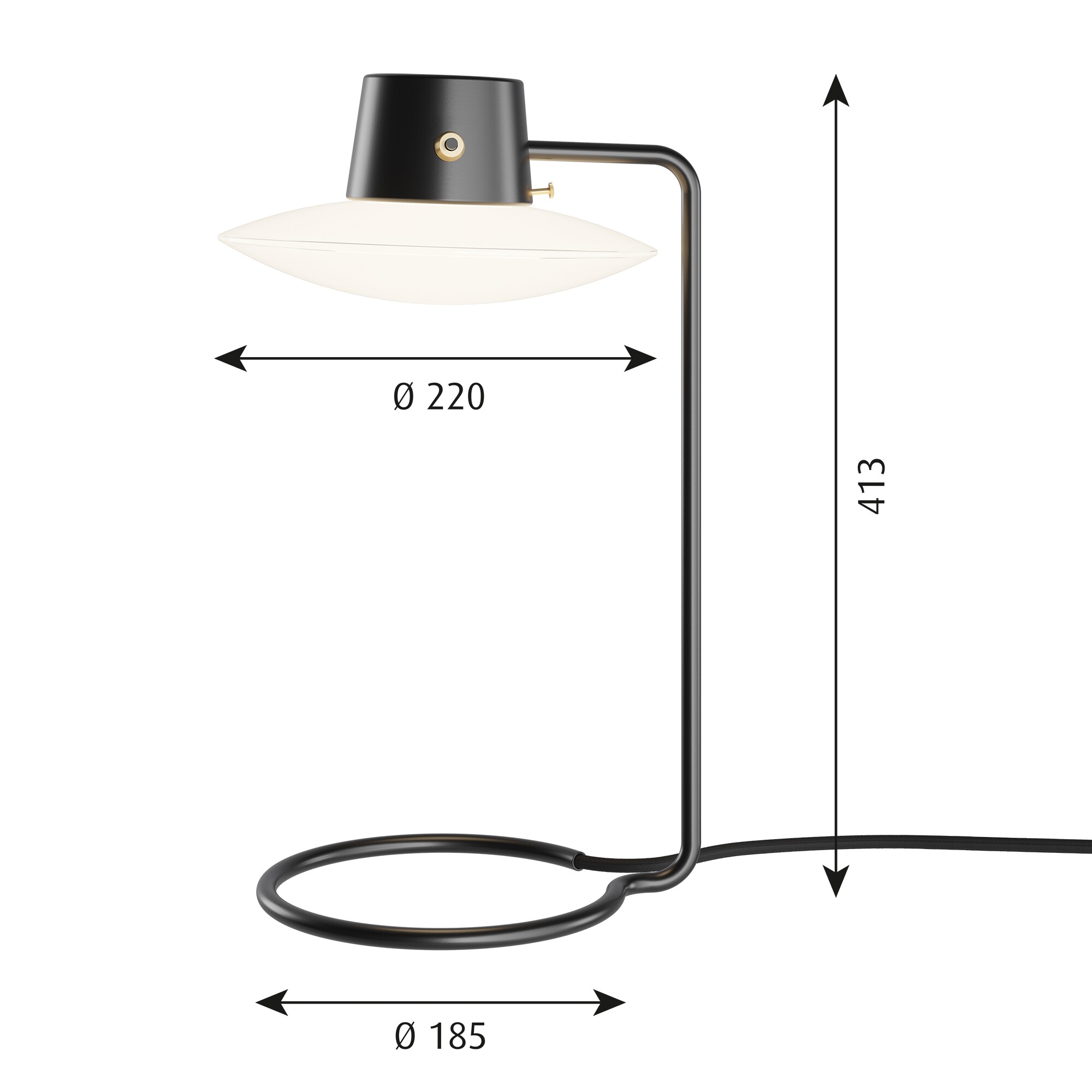 AJ Oxford Table Lamp H 41cm