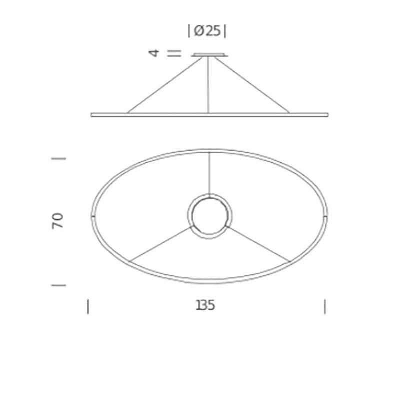 Ellisse Major Downlight LED Suspension Lamp