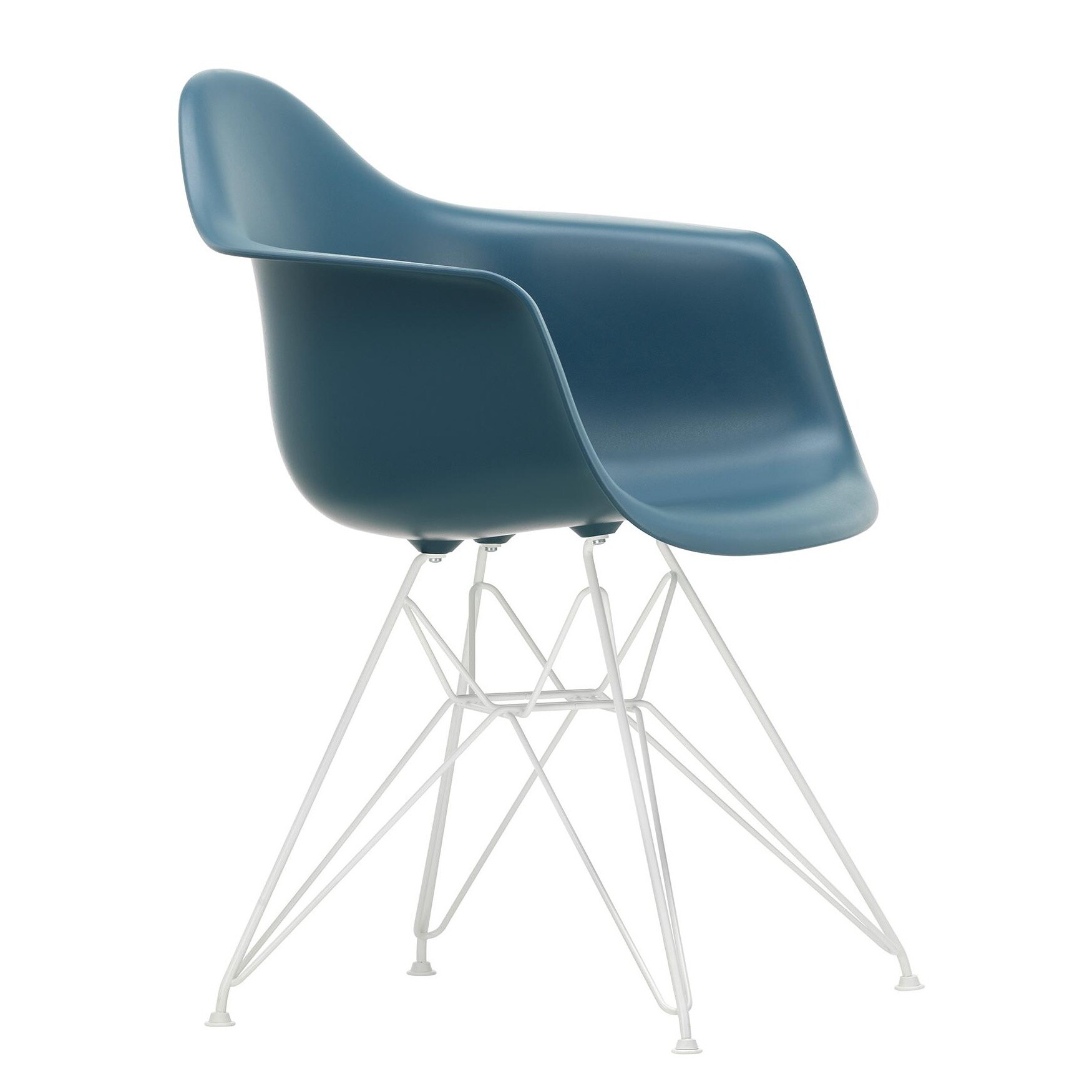 Eames Plastic Armchair DAR RE White Base