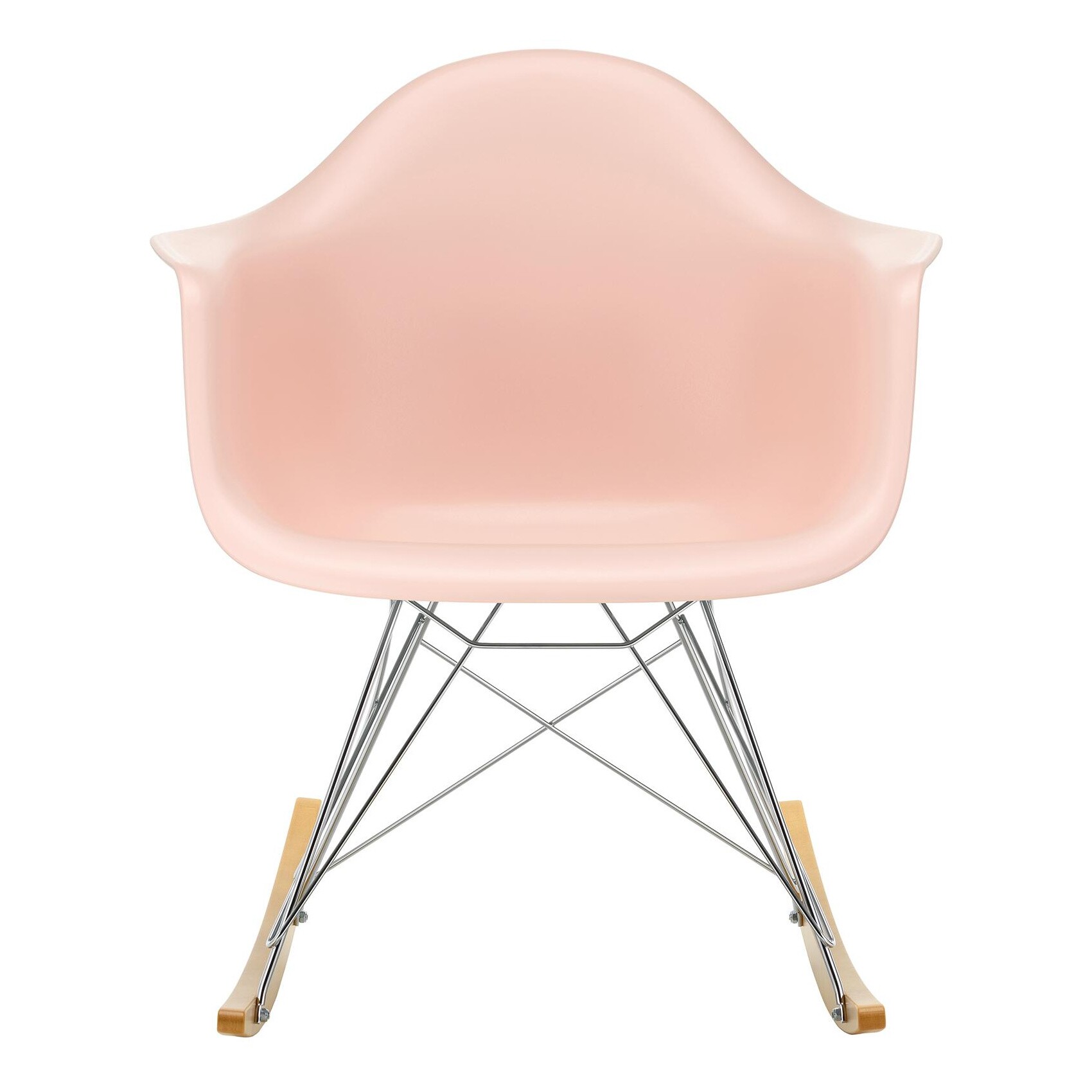 Eames Plastic Armchair RAR RE Rocking Chair Chromed