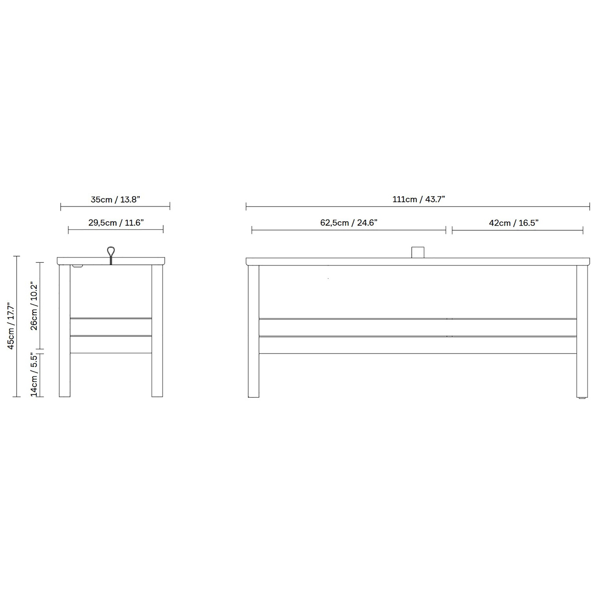 A Line Storage Bench 111cm