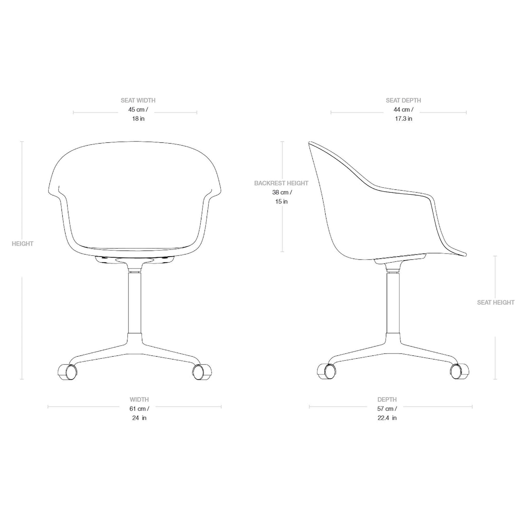 Bat Meeting Chair Front Upholstered