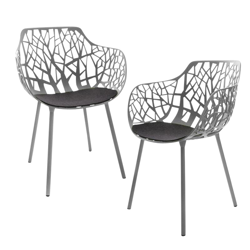 Forest Outdoor Armchair Set Of 2 with Seat Pads