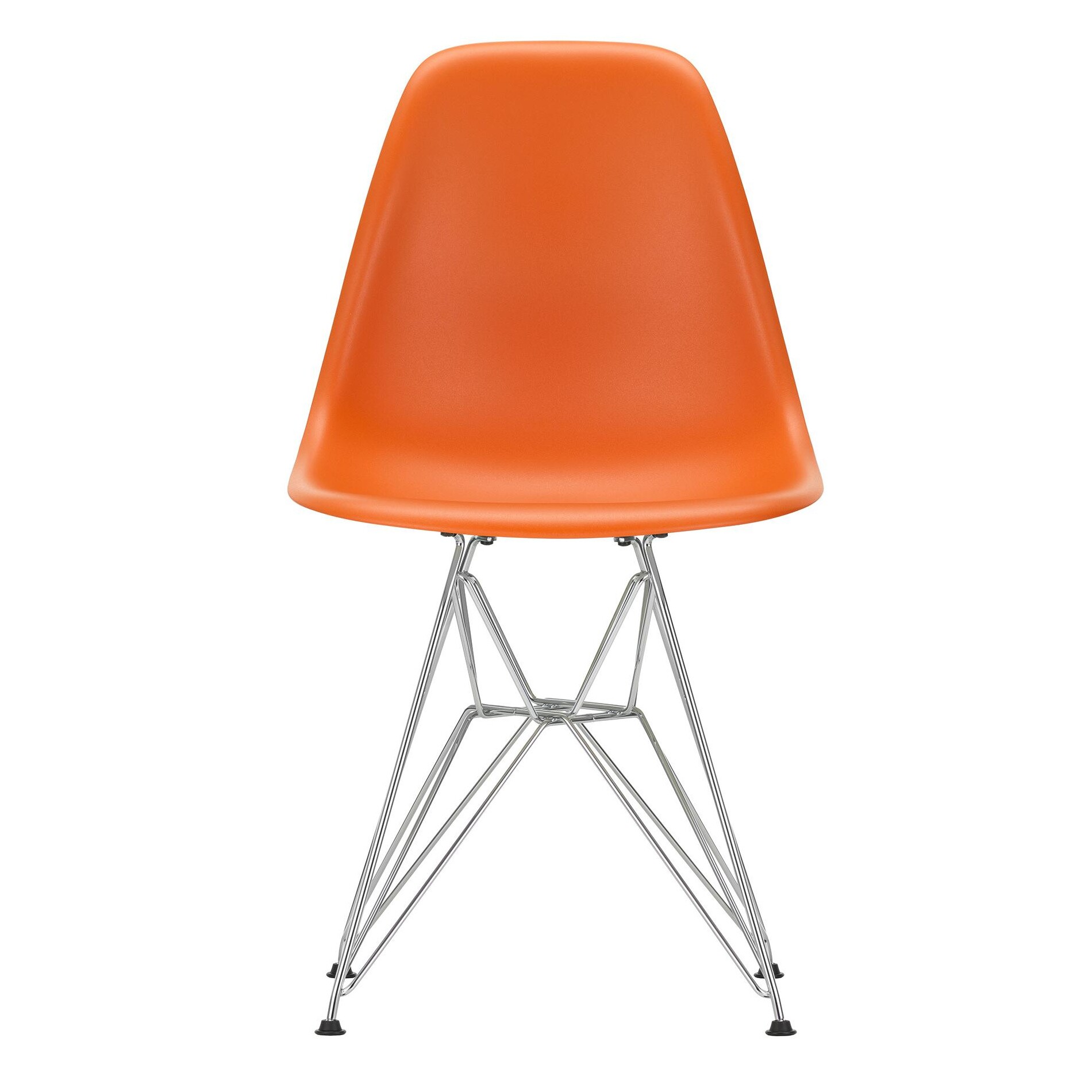 Eames Plastic Side Chair DSR RE Chromed Base