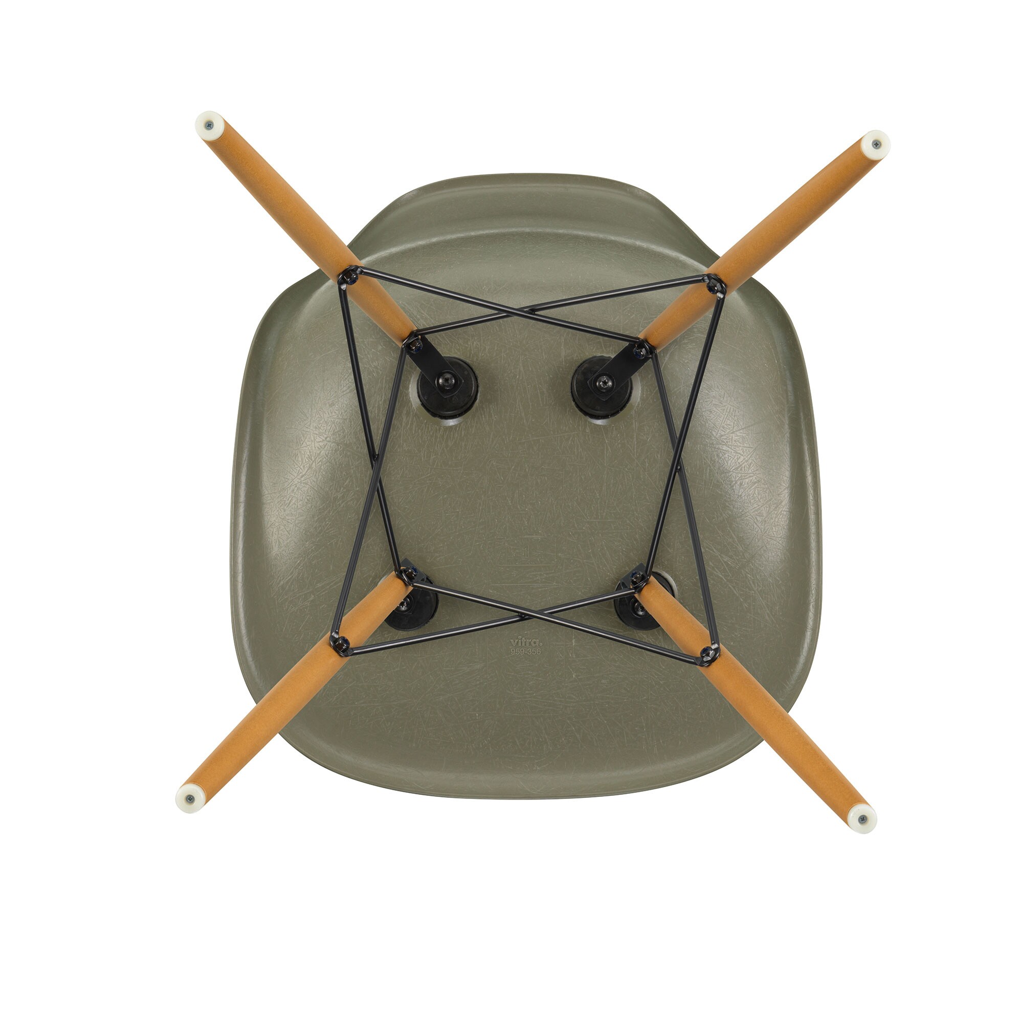 Eames Fiberglass Side Chair DSW Golden Maple