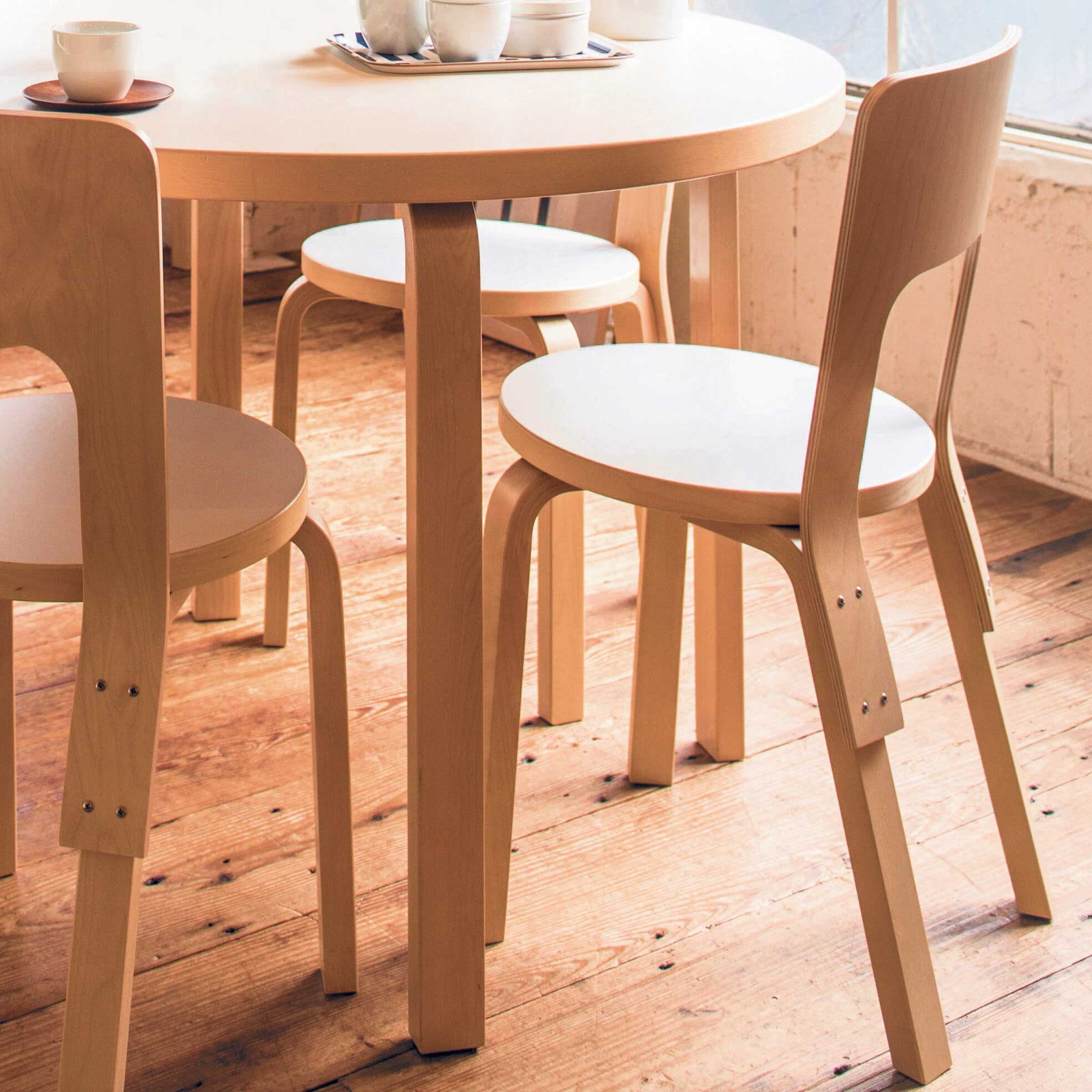 66 Chair Clear Lacquered Base