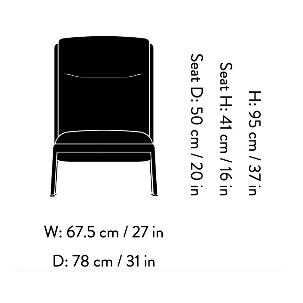 Muno LN17 Lounge Chair Frame Black