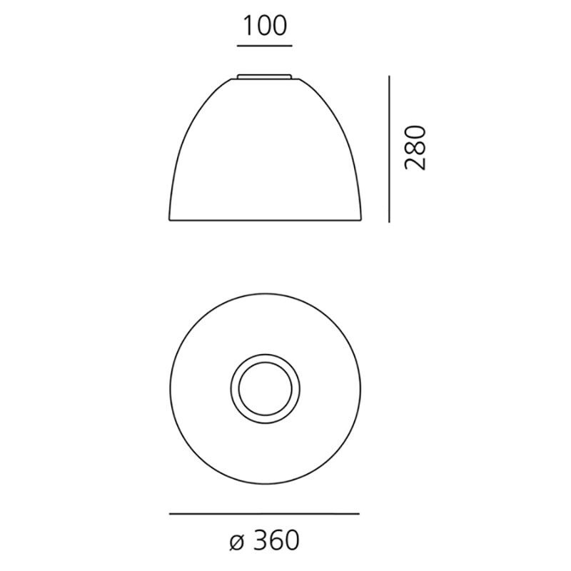 Nur Mini Gloss Ceiling Lamp