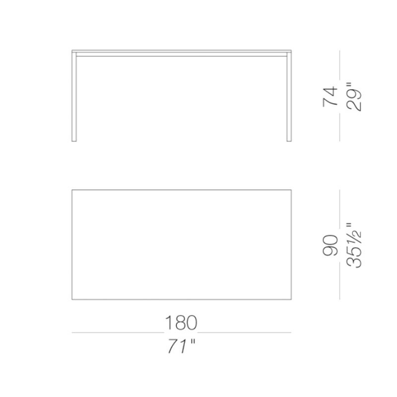 Frame P10 Table 180x90cm