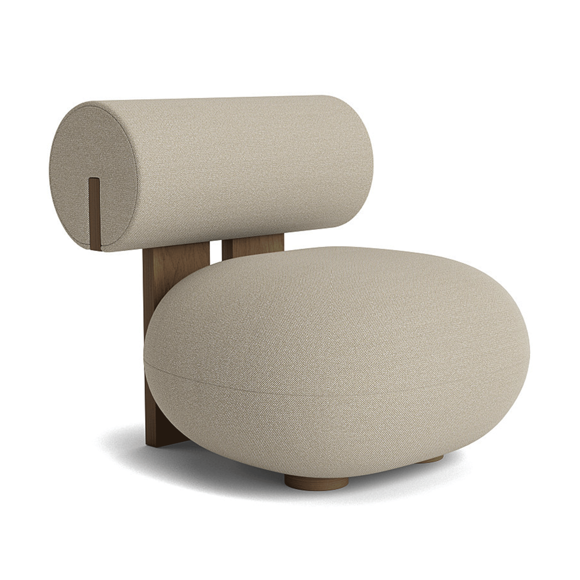Hippo Lounge Chair Frame light smoked oak