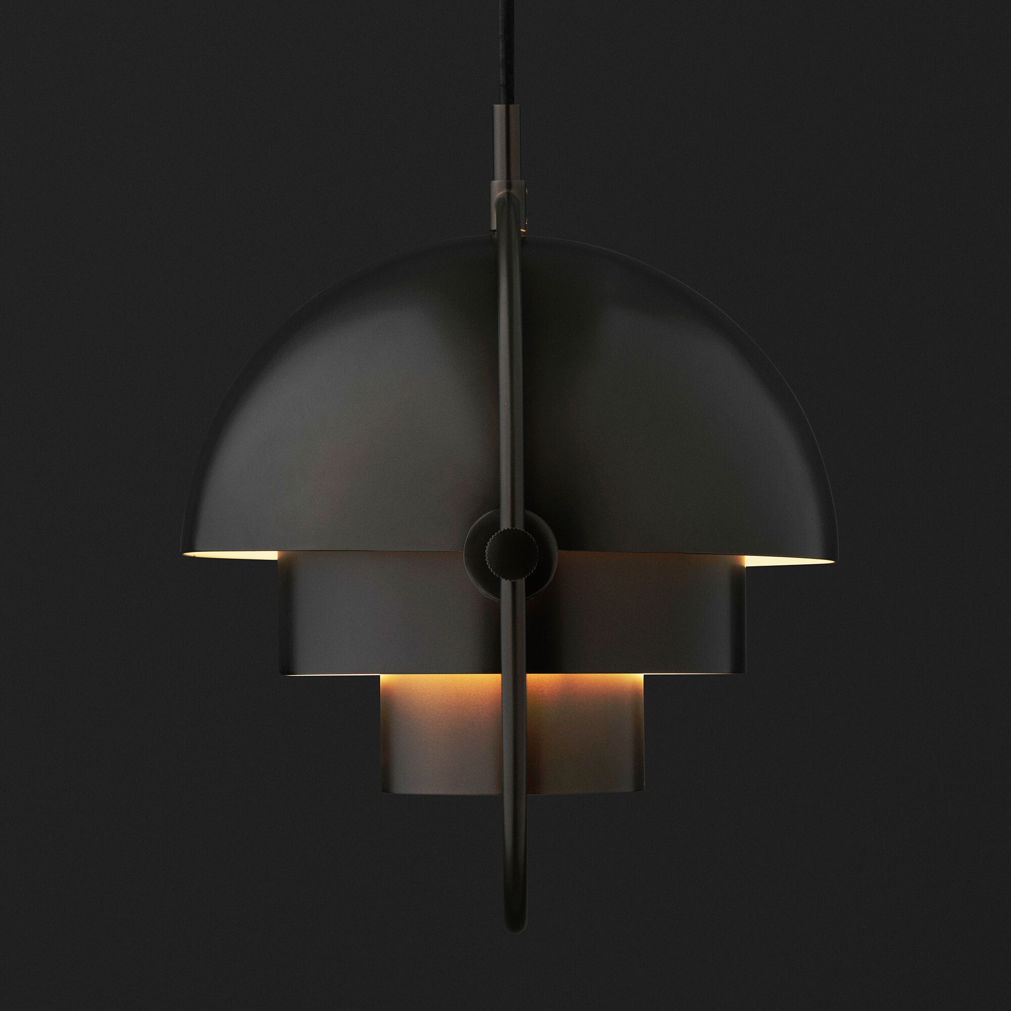 Multi-Lite Suspension Lamp Ø25.5cm Frame Black Brass