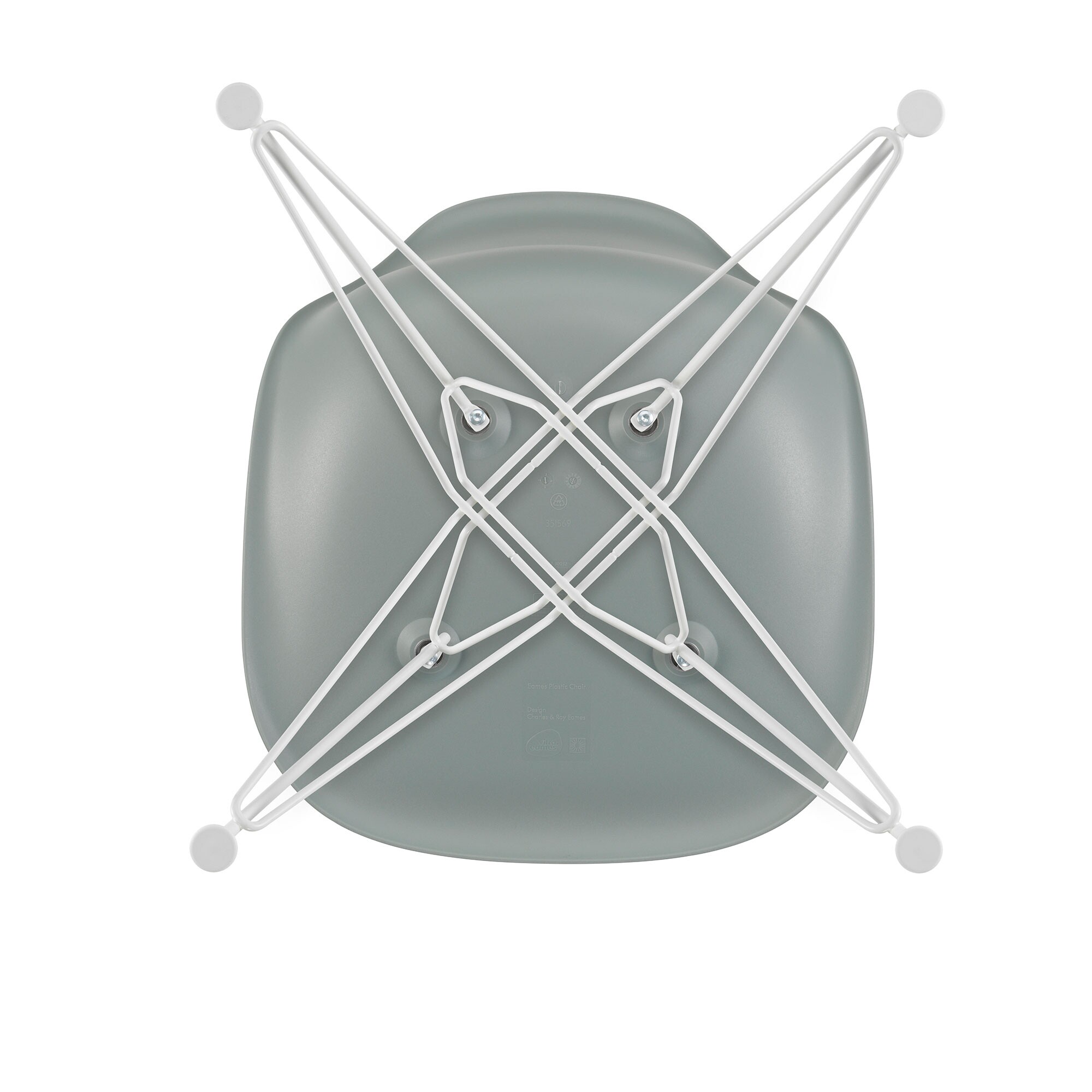 Eames Plastic Side Chair DSR RE White Base