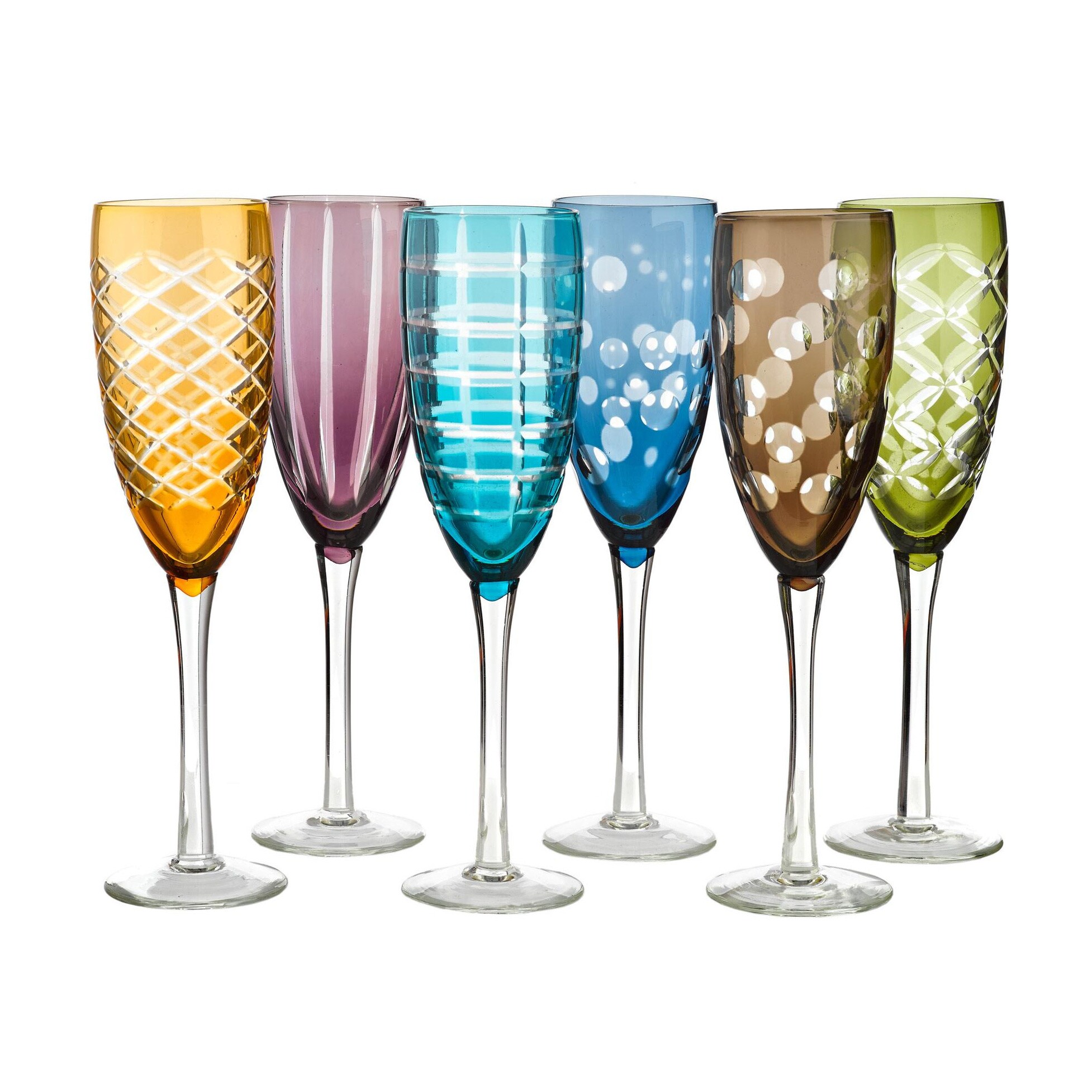 Cuttings Champagne Glass Set of 6